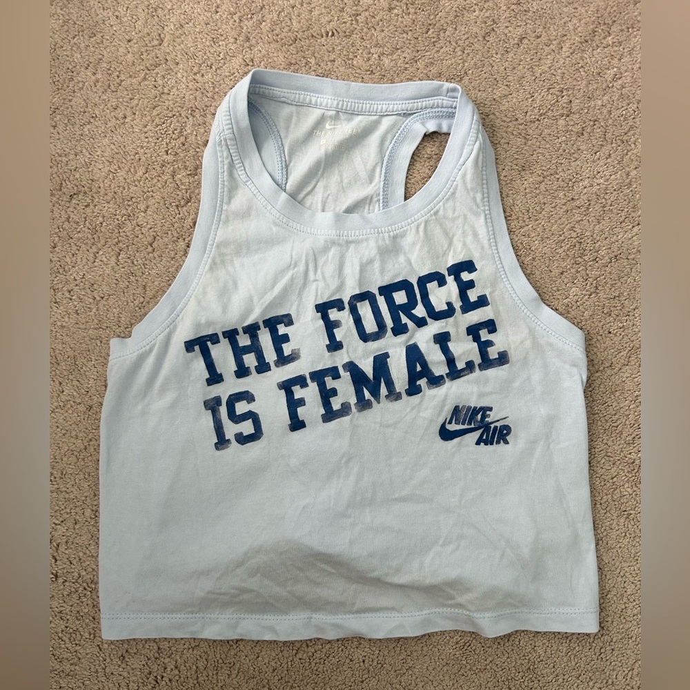 Nike Blue Cropped Tank Top